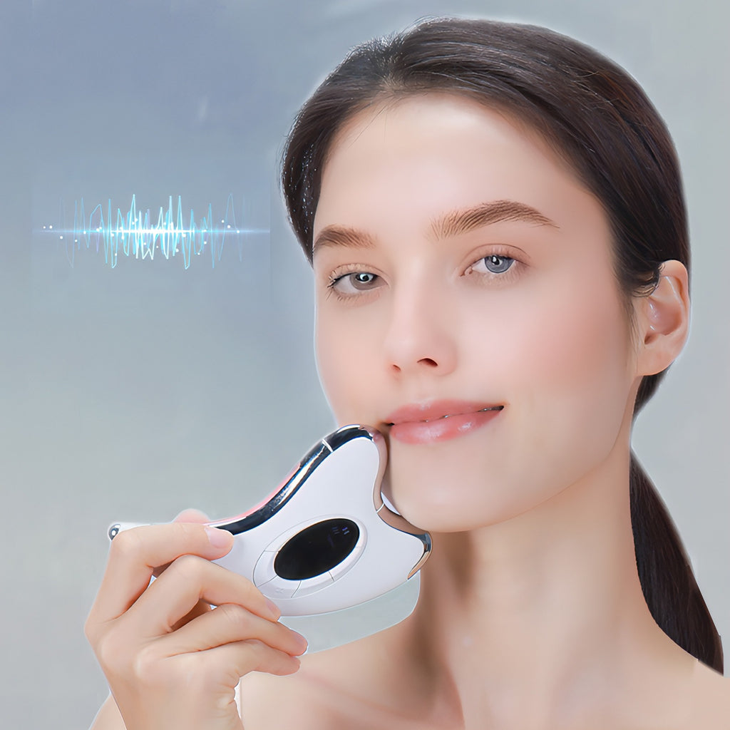 Fenzora Ansiktsmassage Apparat vibration och blått ljus avslappnande massage