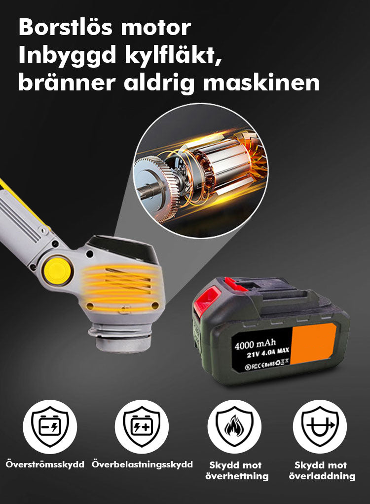 Sevor Grästrimmer höjdinställning närbild